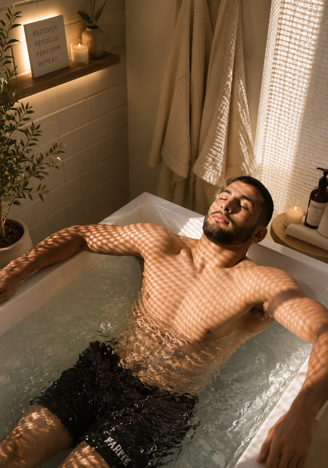 Cold plunge recovery session at HackHaus LA